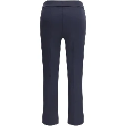 Blue Polyamide Casual Pants