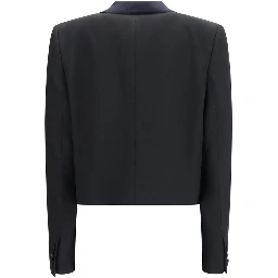 Black Wool Full-Length Jacket