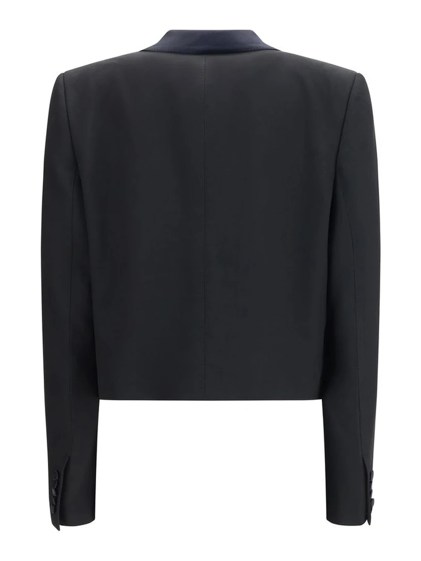 Black Wool Full-Length Jacket