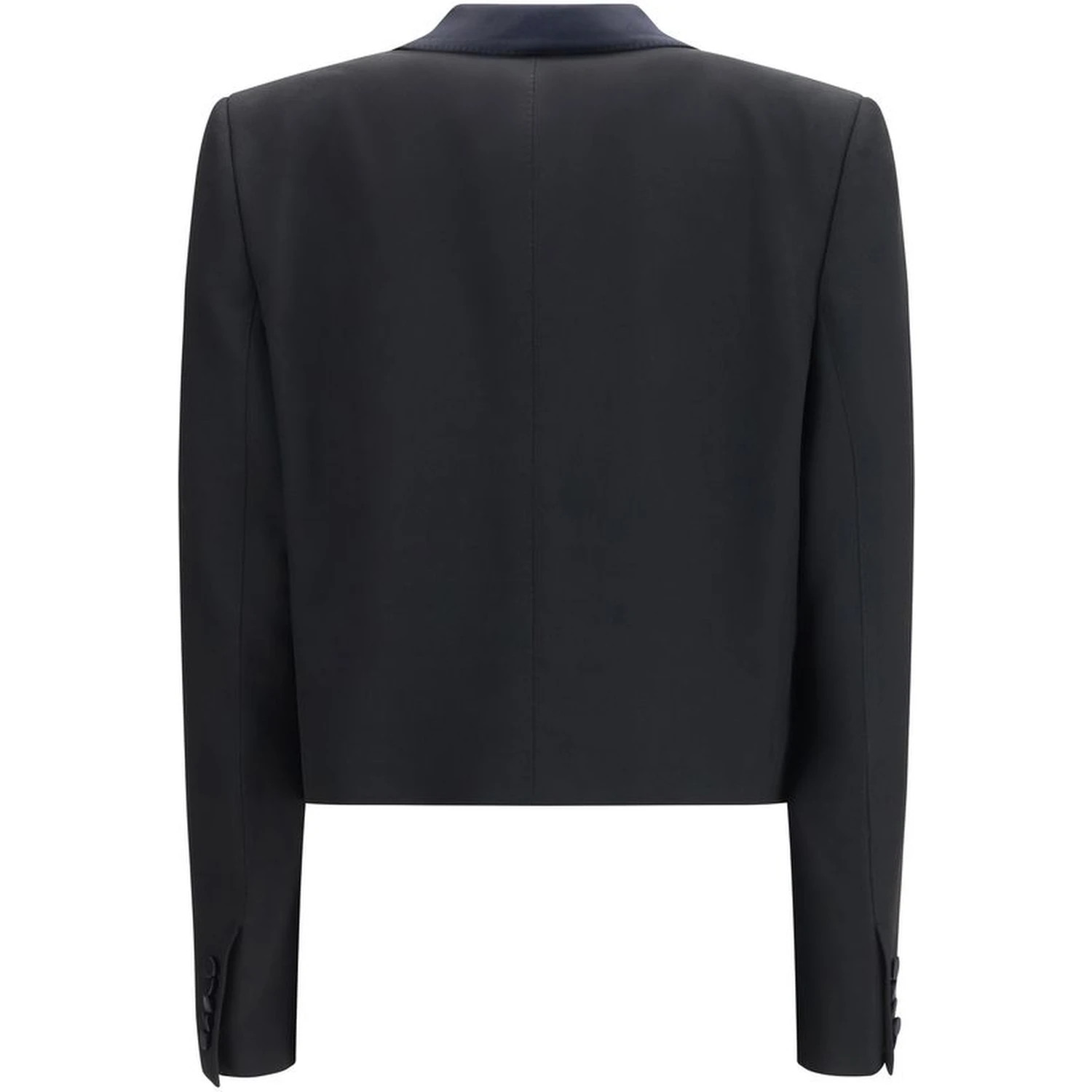 Black Wool Full-Length Jacket