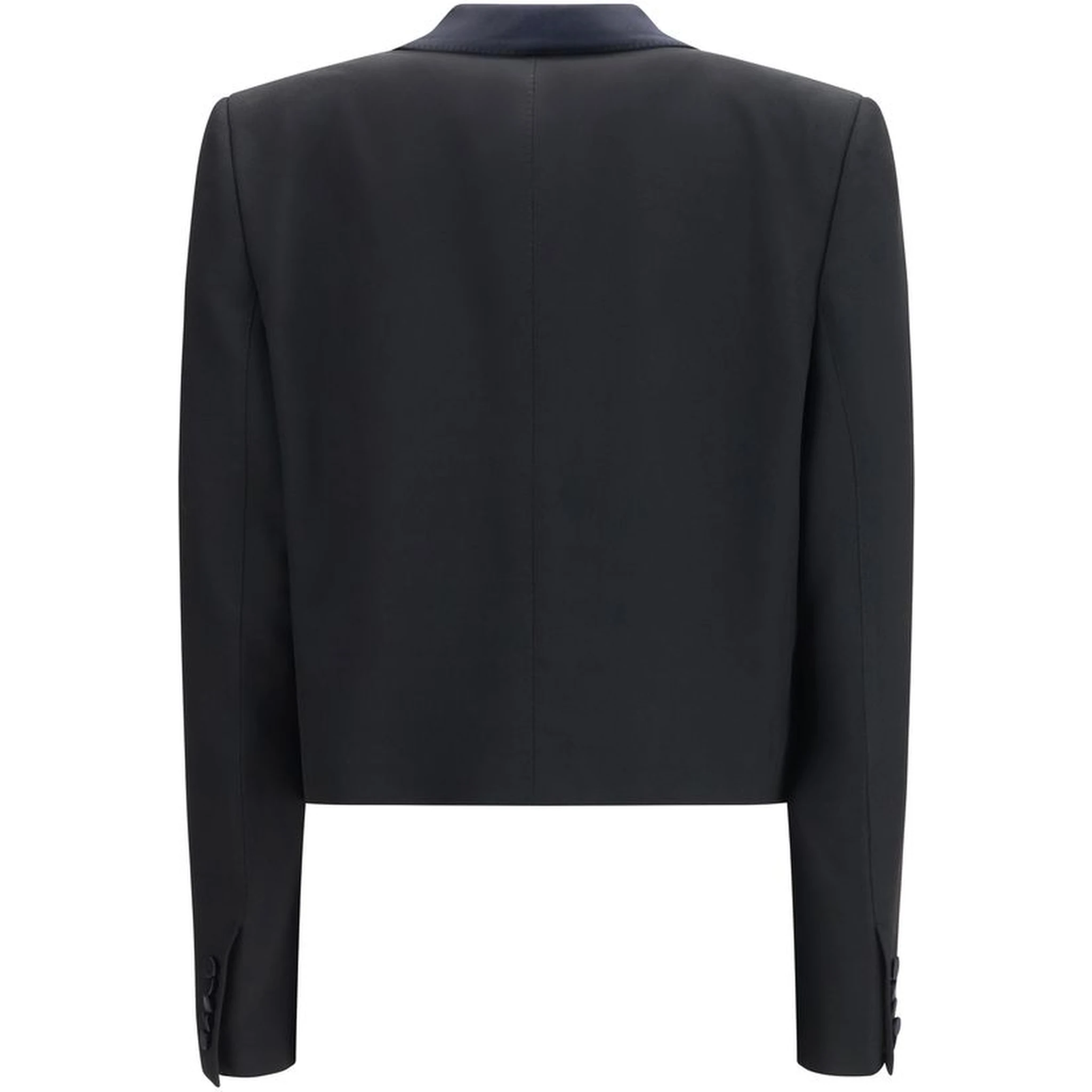 Black Wool Full-Length Jacket