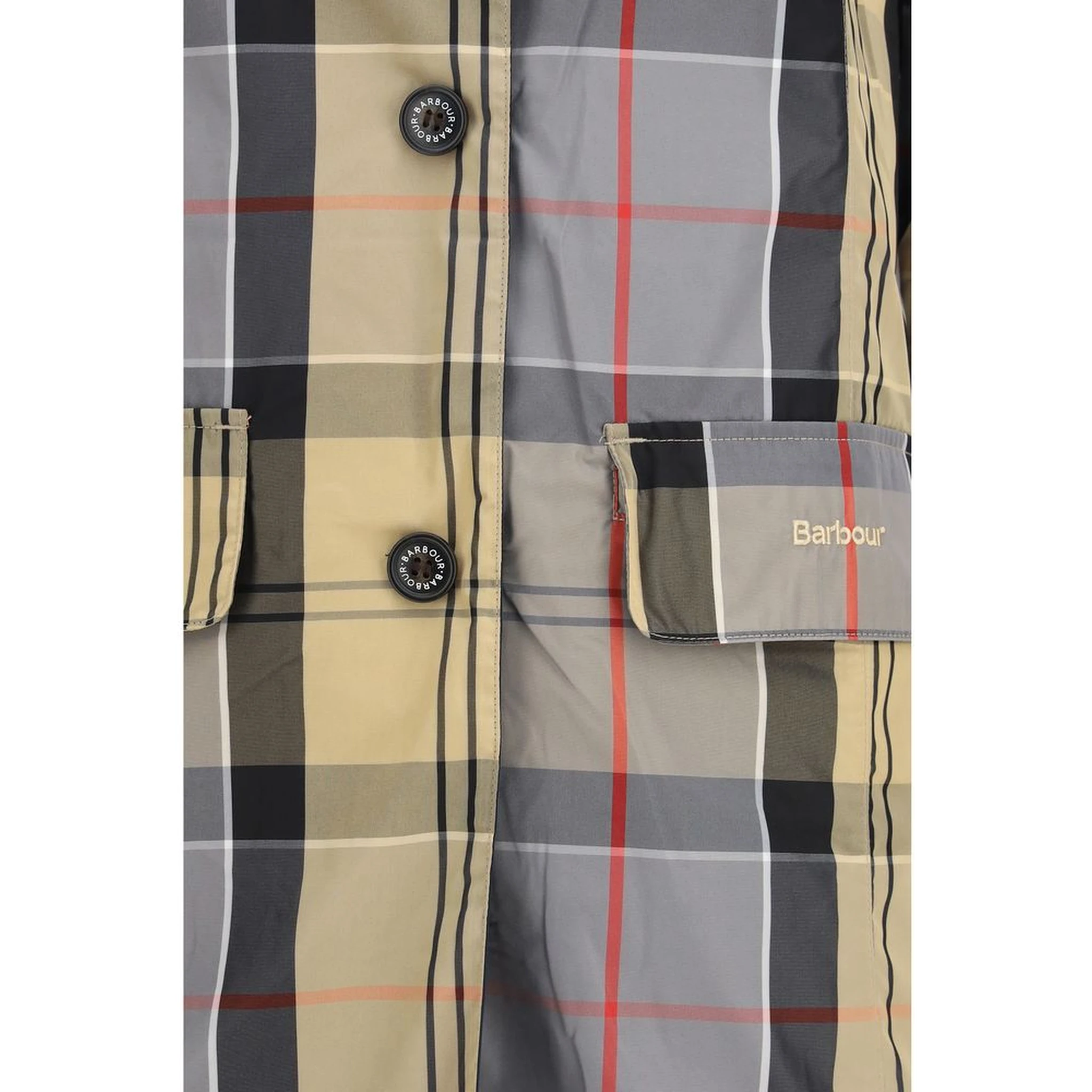 Blue Polyester Trench Coat