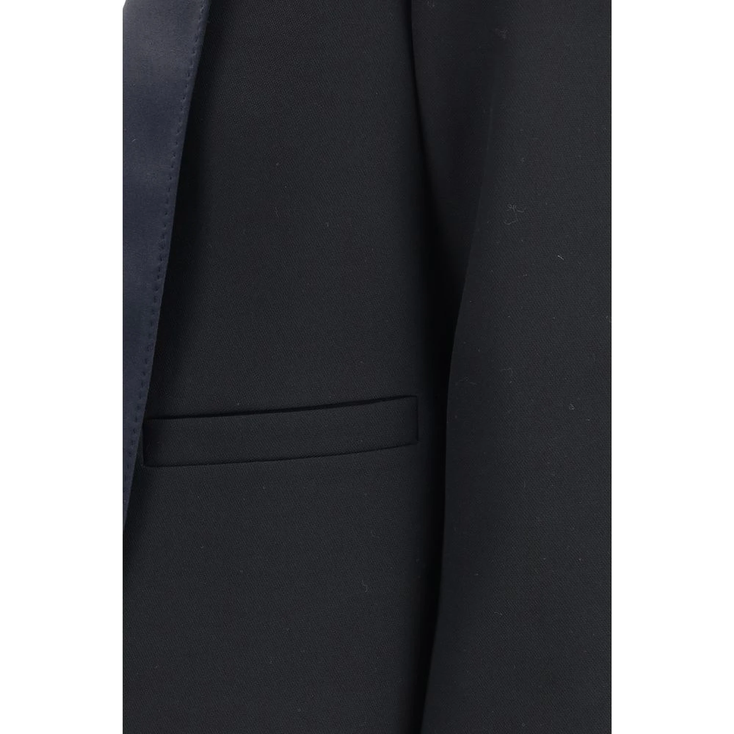 Black Wool Full-Length Jacket