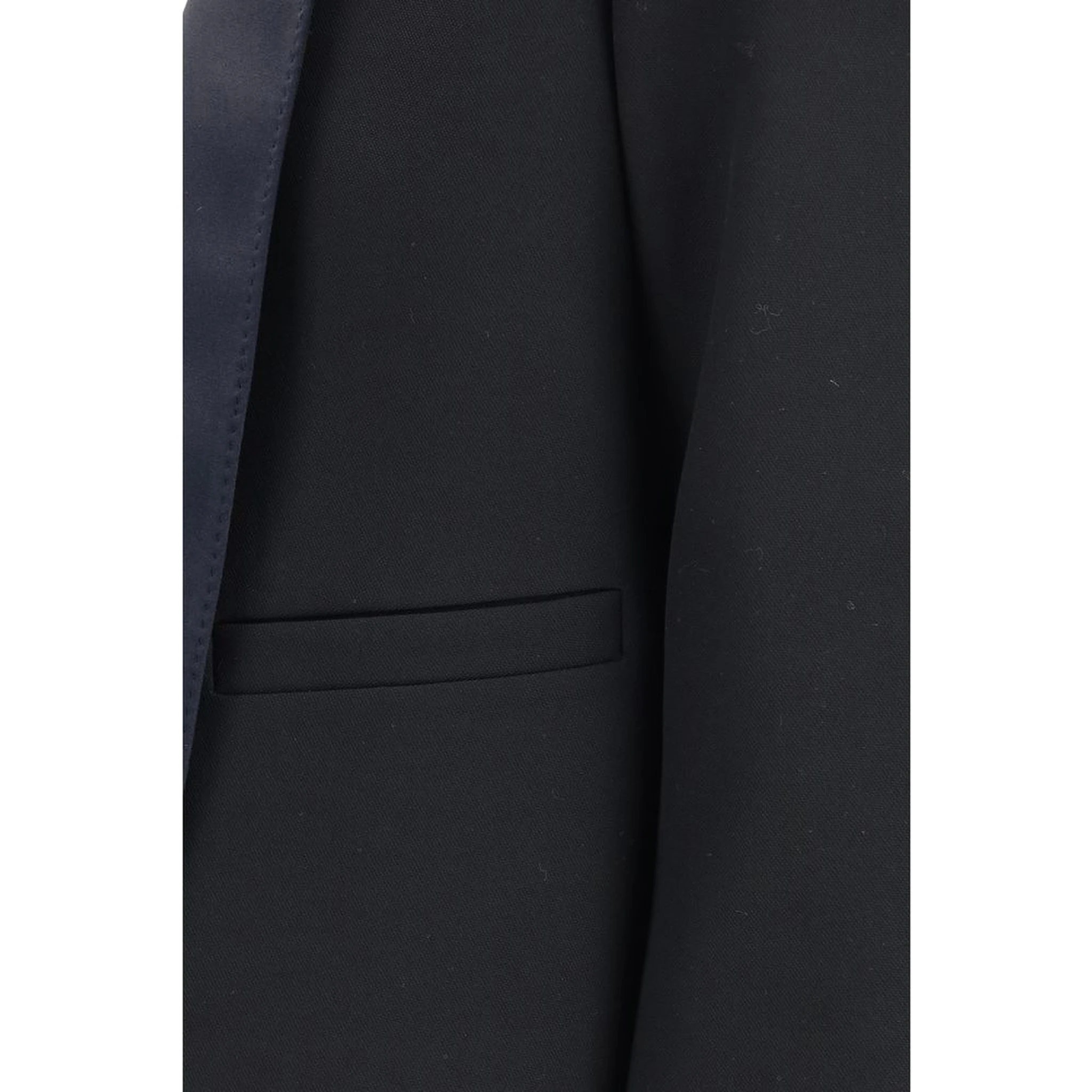 Black Wool Full-Length Jacket