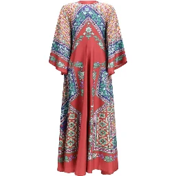 Multicolor Silk Casual Dress