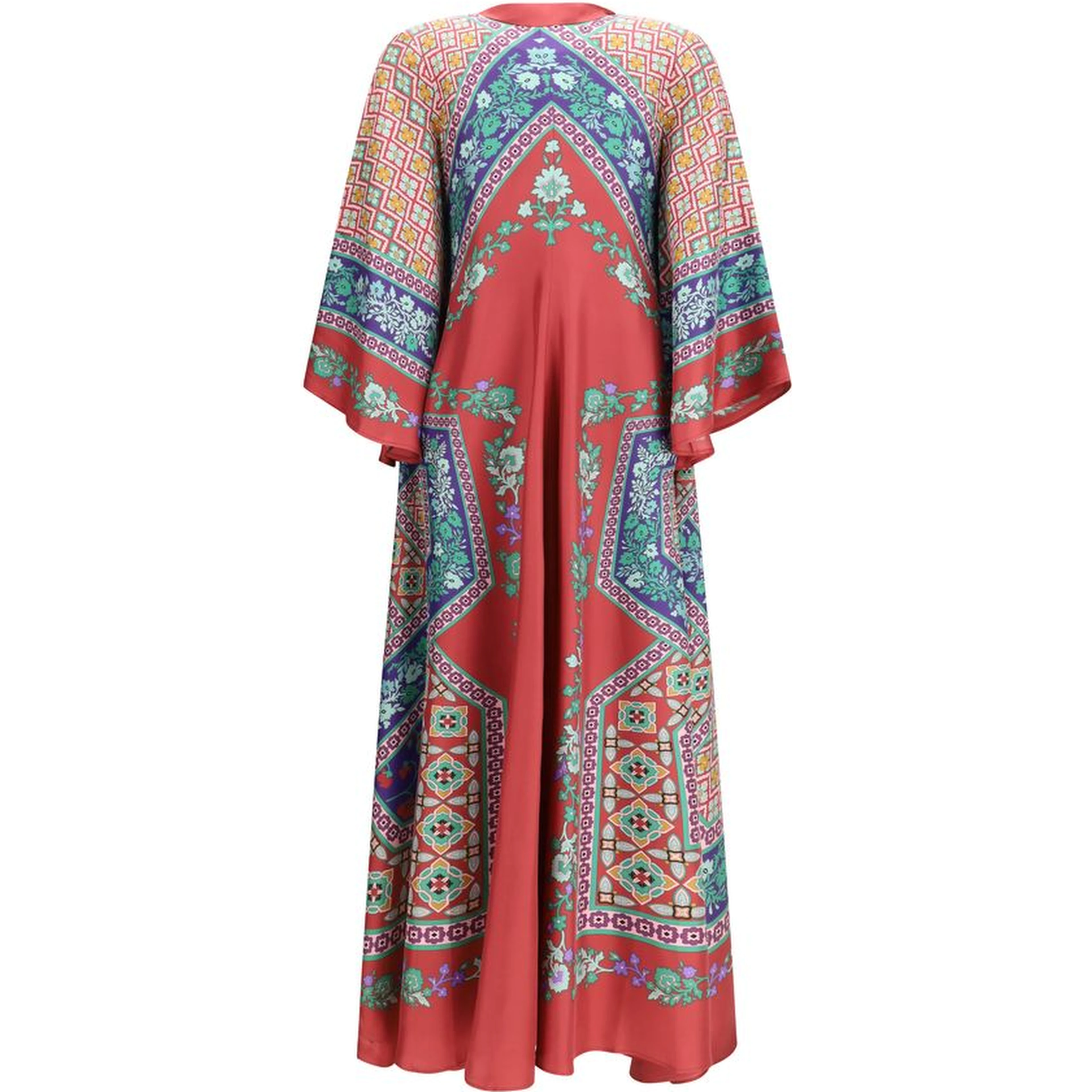 Multicolor Silk Casual Dress