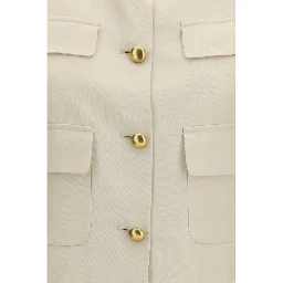 Beige Wool Sleveless Jacket