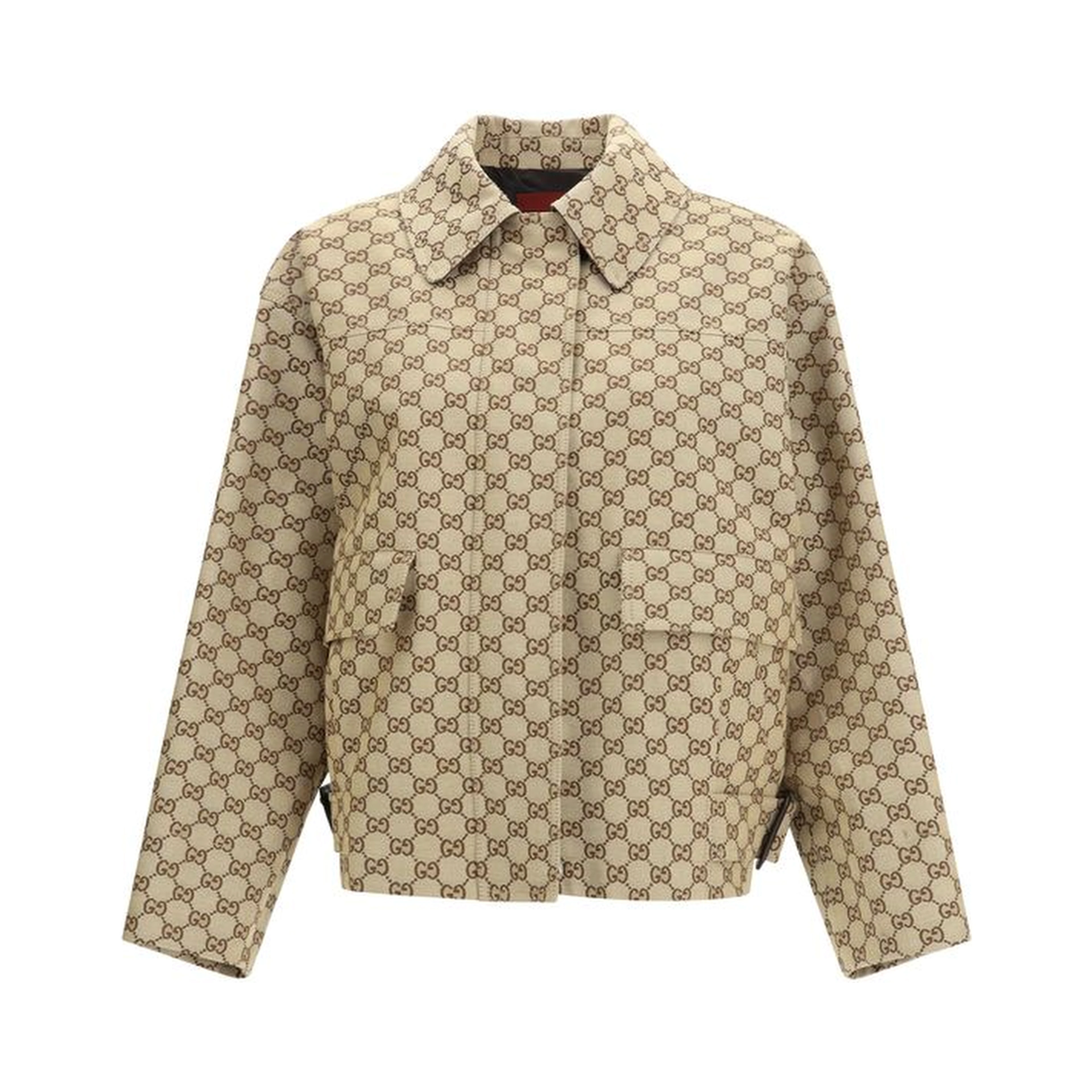 Beige Cotton Bomber