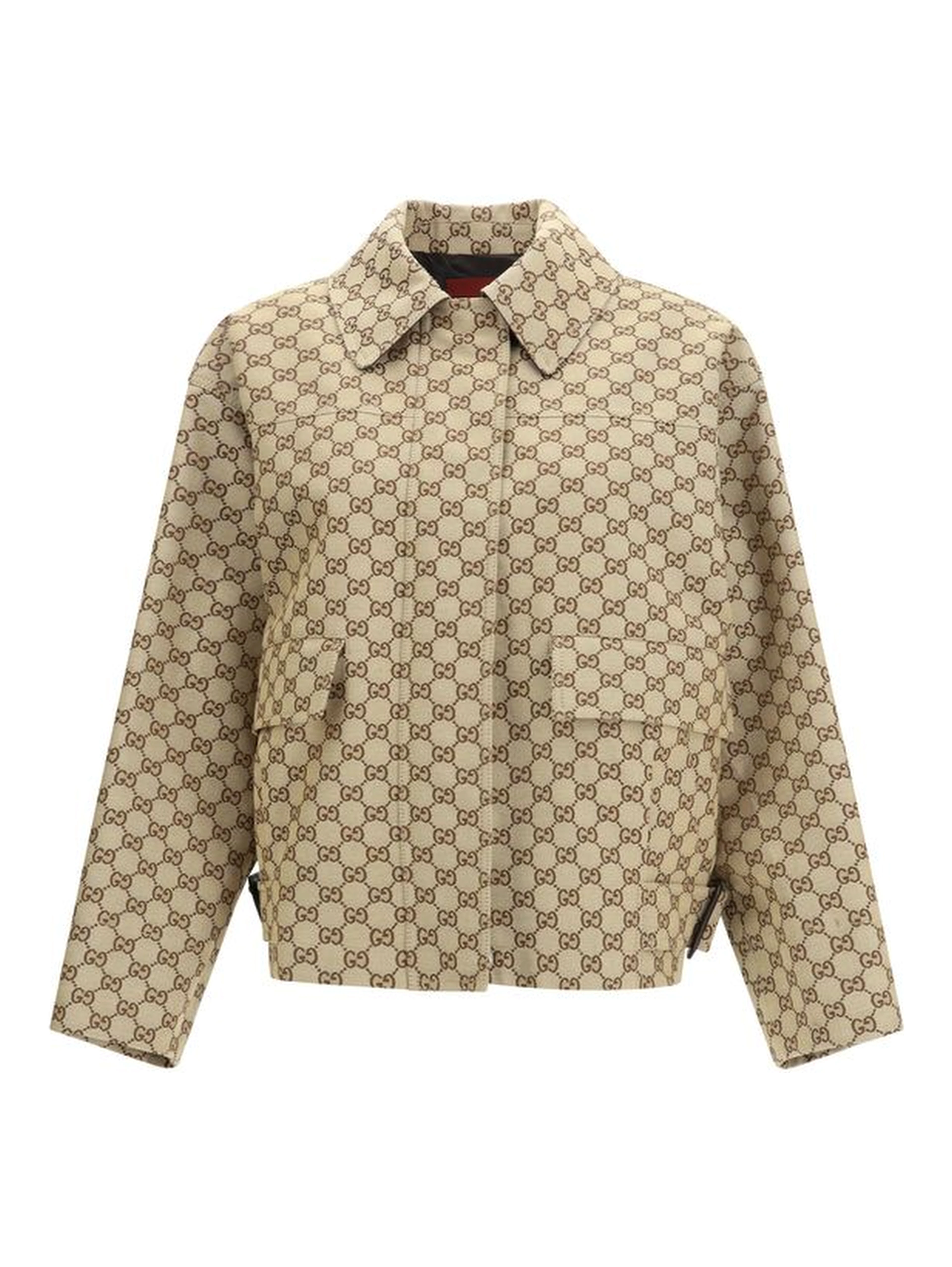 Beige Cotton Bomber