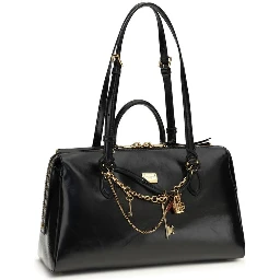 Black Calf Leather Bos Taurus Shoulder Bag