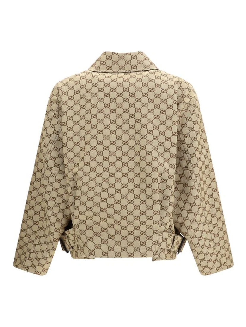 Beige Cotton Bomber