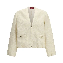 Beige Cotton Shell Jacket
