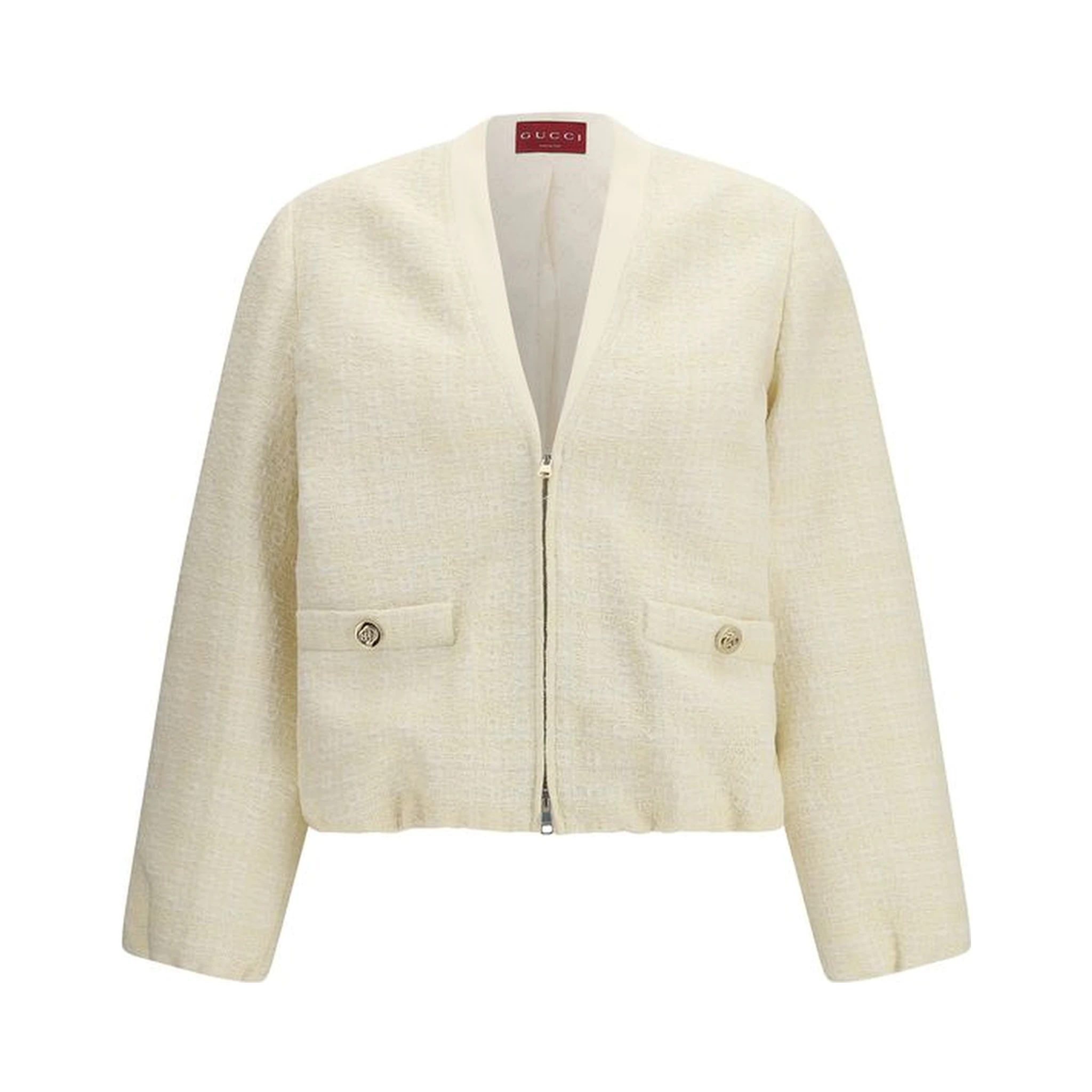 Beige Cotton Shell Jacket