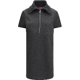 Gray Cotton Casual Dress