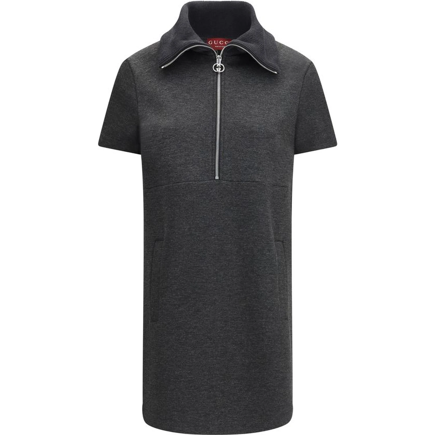 Gray Cotton Casual Dress