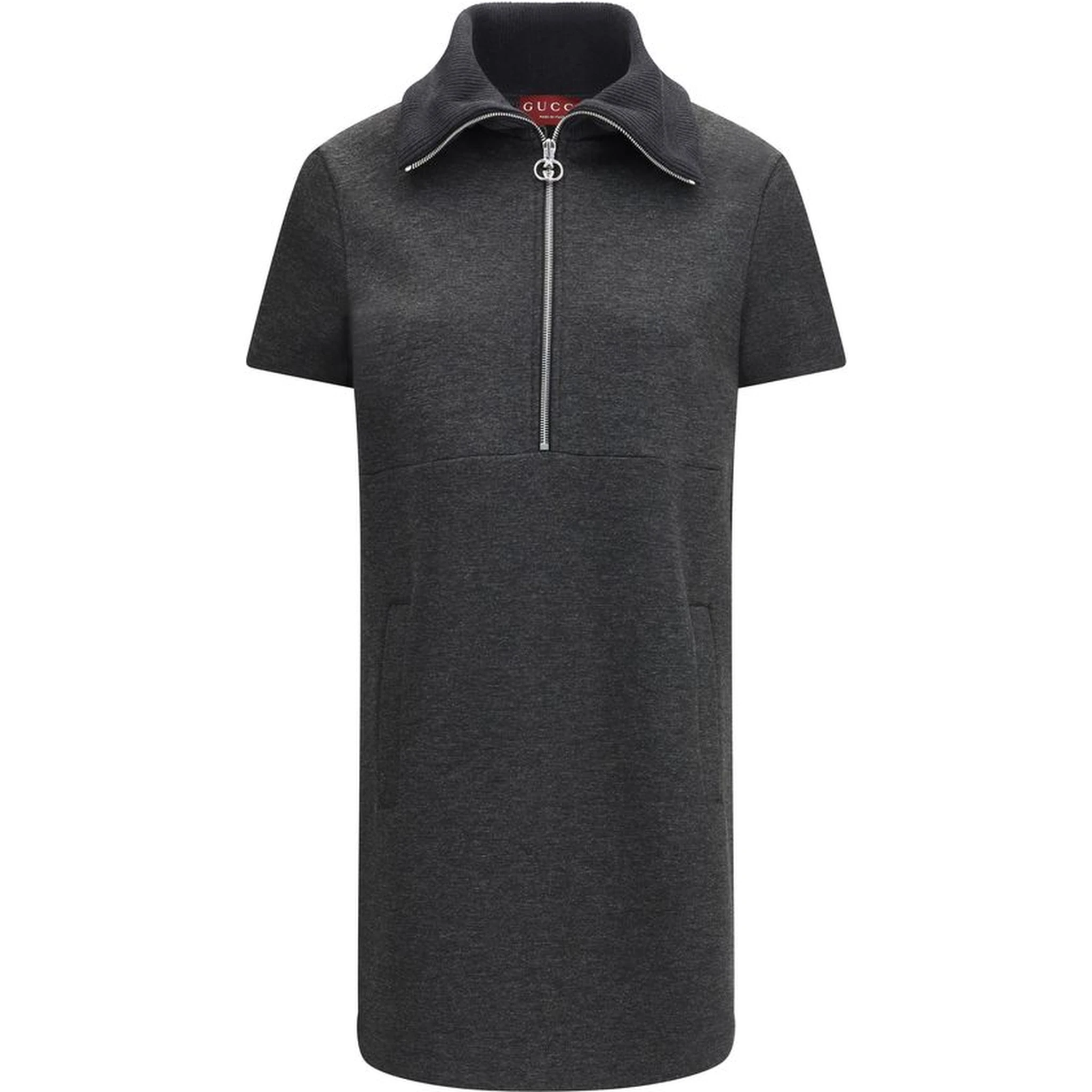 Gray Cotton Casual Dress