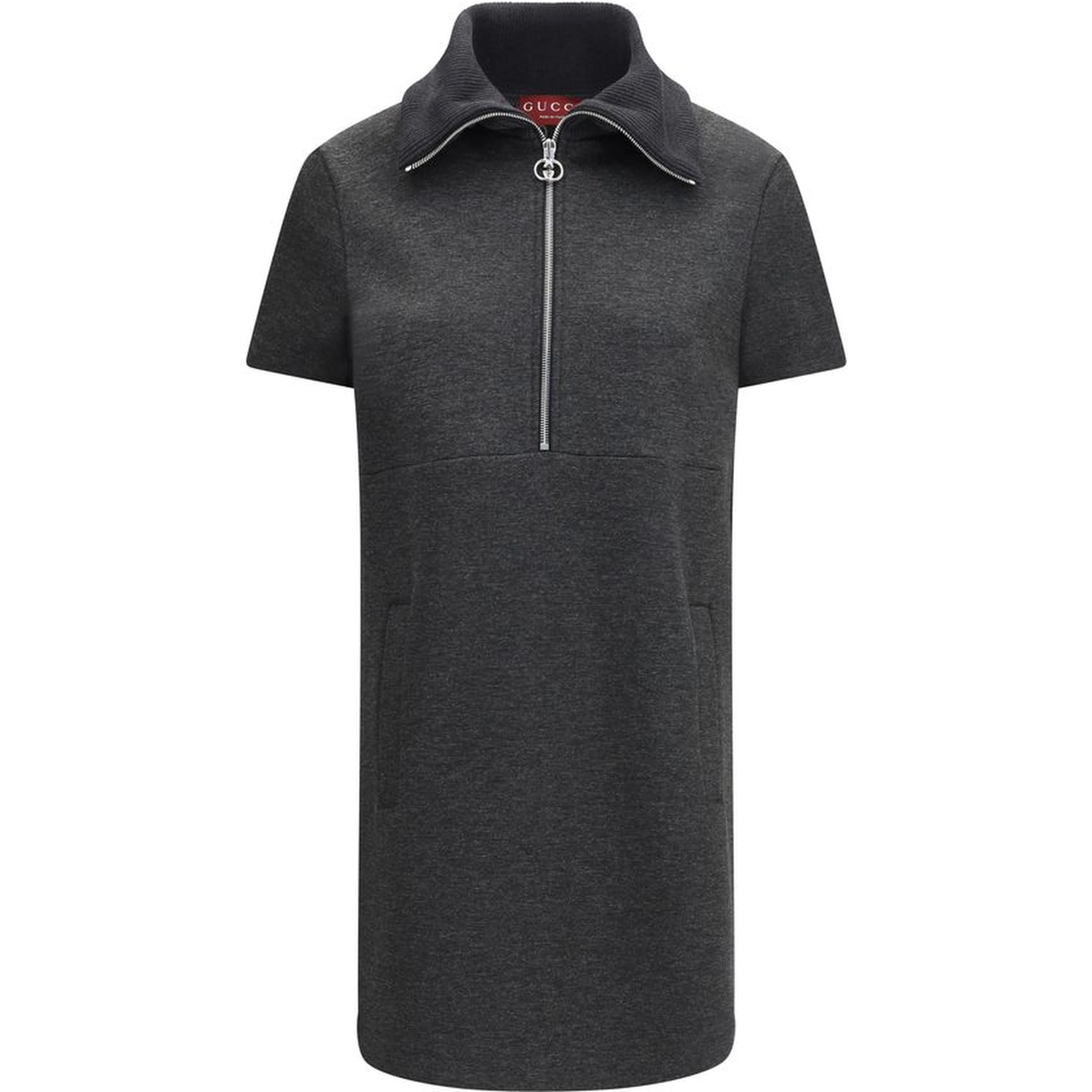 Gray Cotton Casual Dress