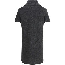 Gray Cotton Casual Dress