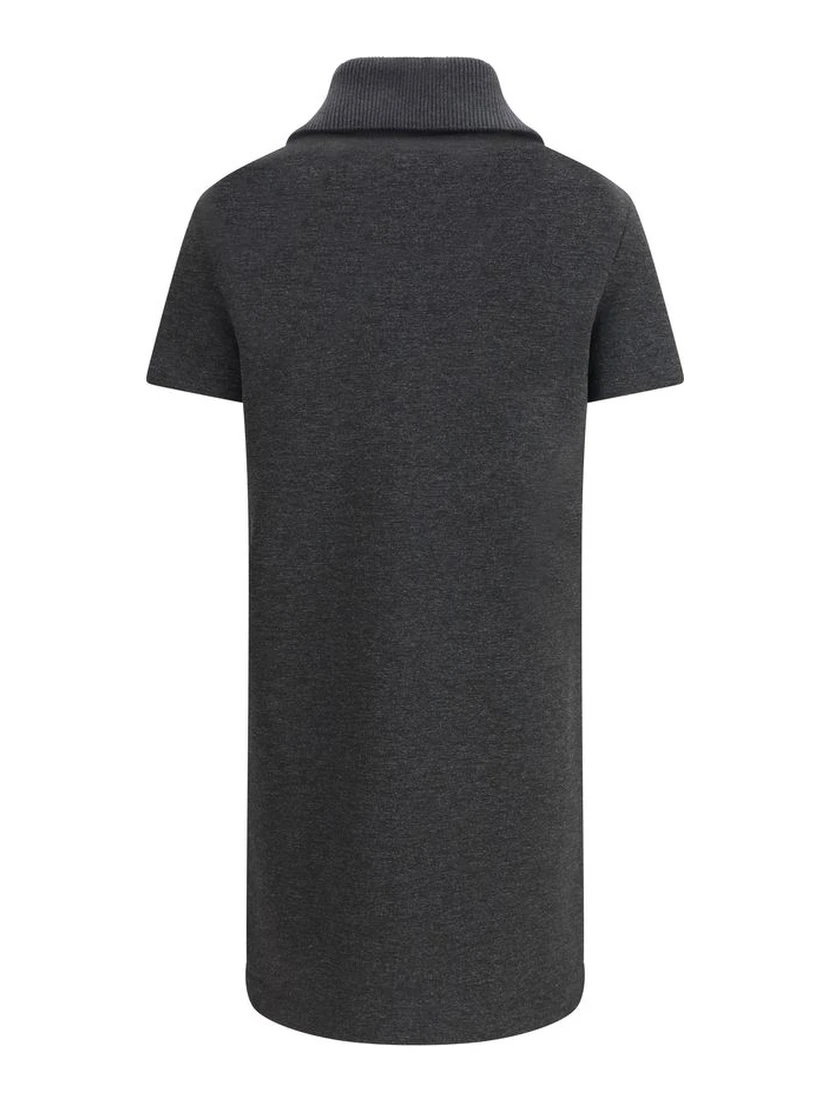 Gray Cotton Casual Dress