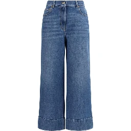 جينز قطني أزرق