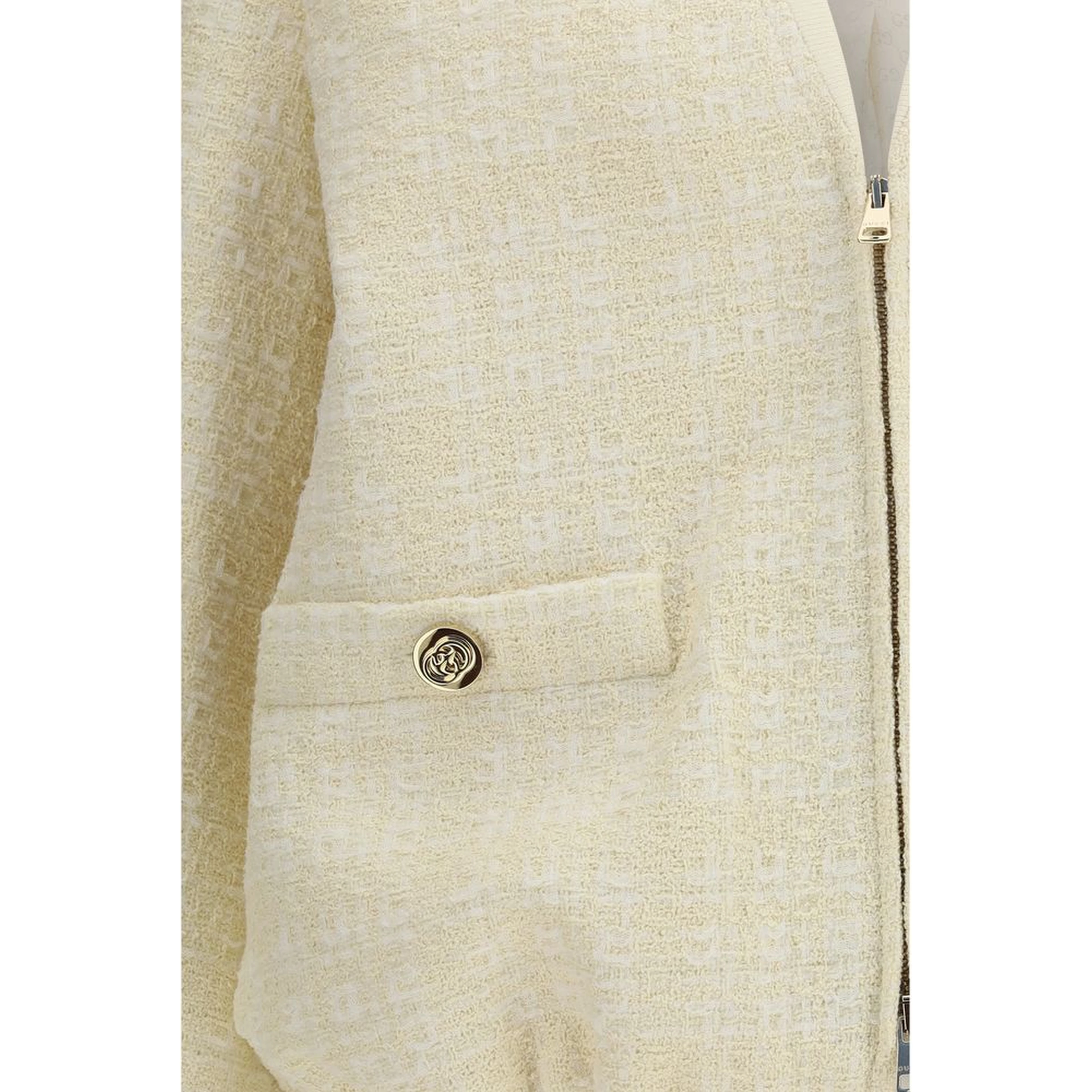 Beige Cotton Shell Jacket