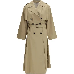 Beige Cotton Trench Coat