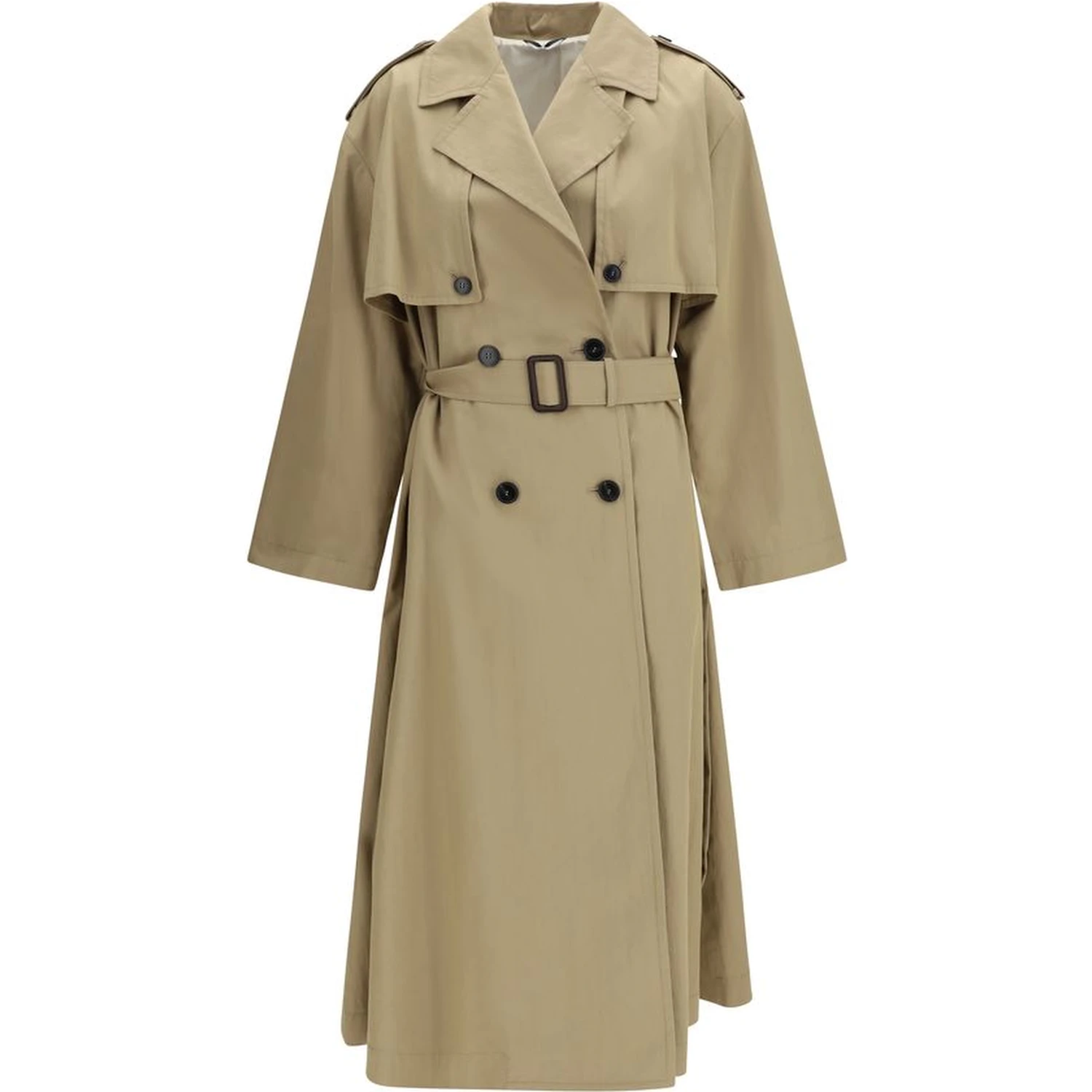 Beige Cotton Trench Coat