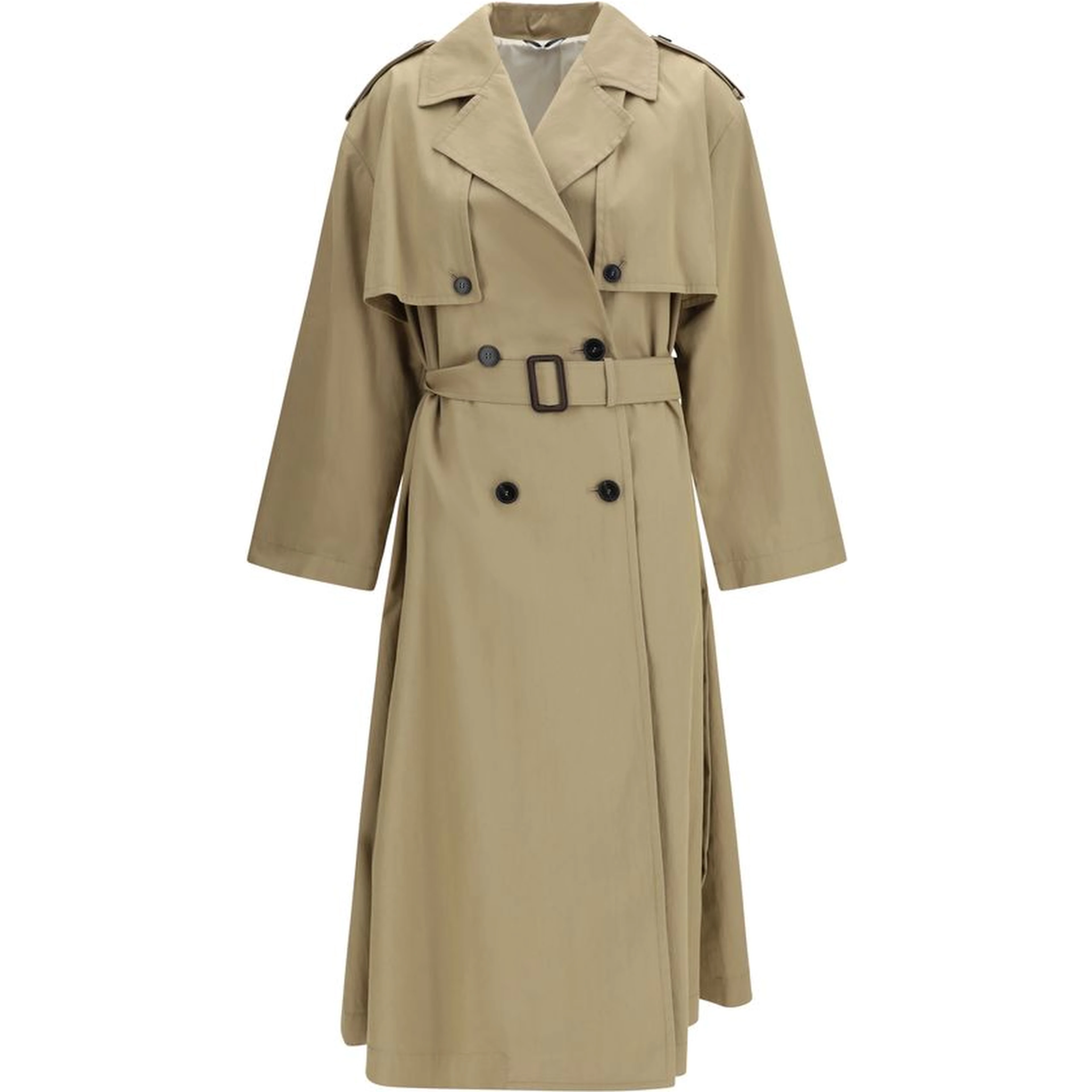 Beige Cotton Trench Coat
