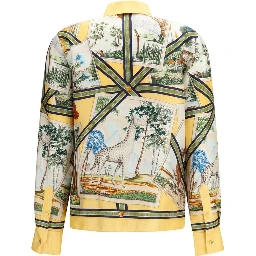 Bicolor Silk Pattern Shirt