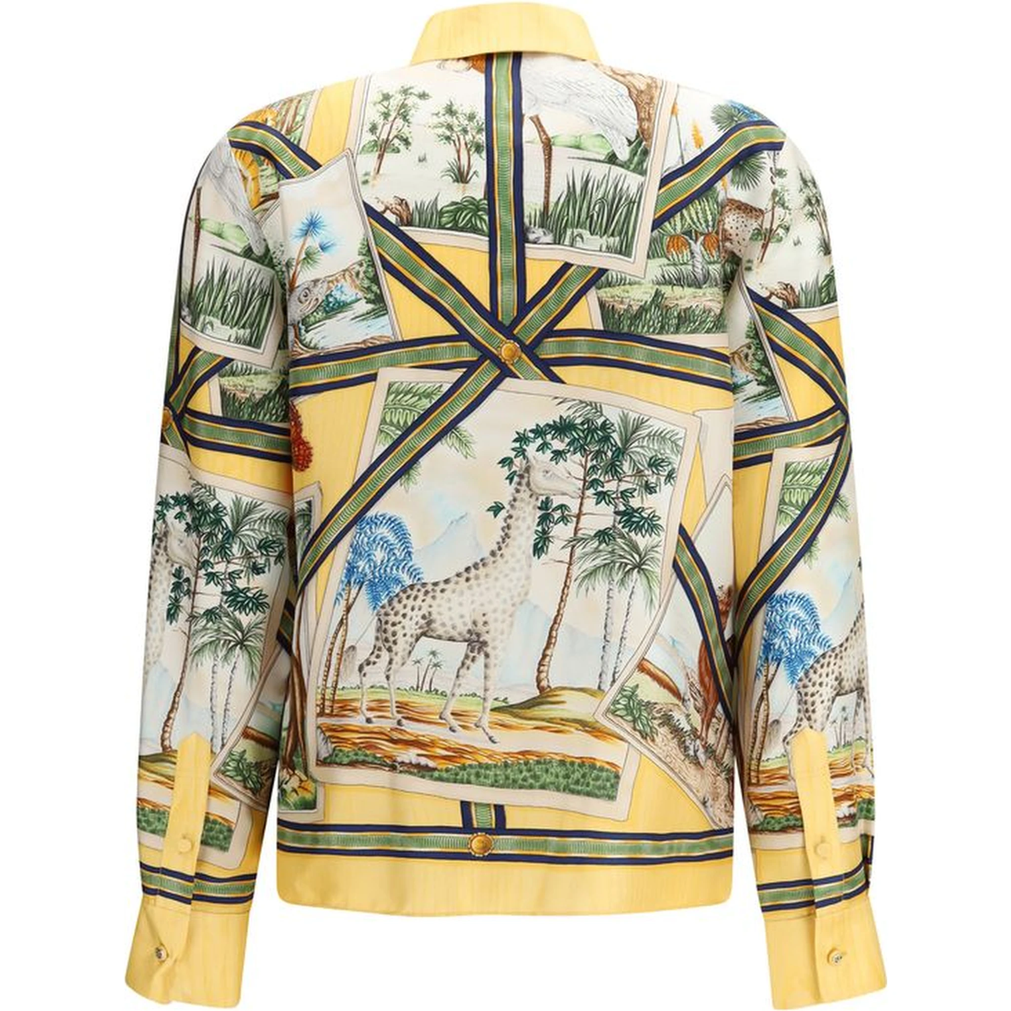 Bicolor Silk Pattern Shirt