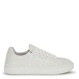 White Calf Leather Bos Taurus Sneakers