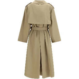 Beige Cotton Trench Coat
