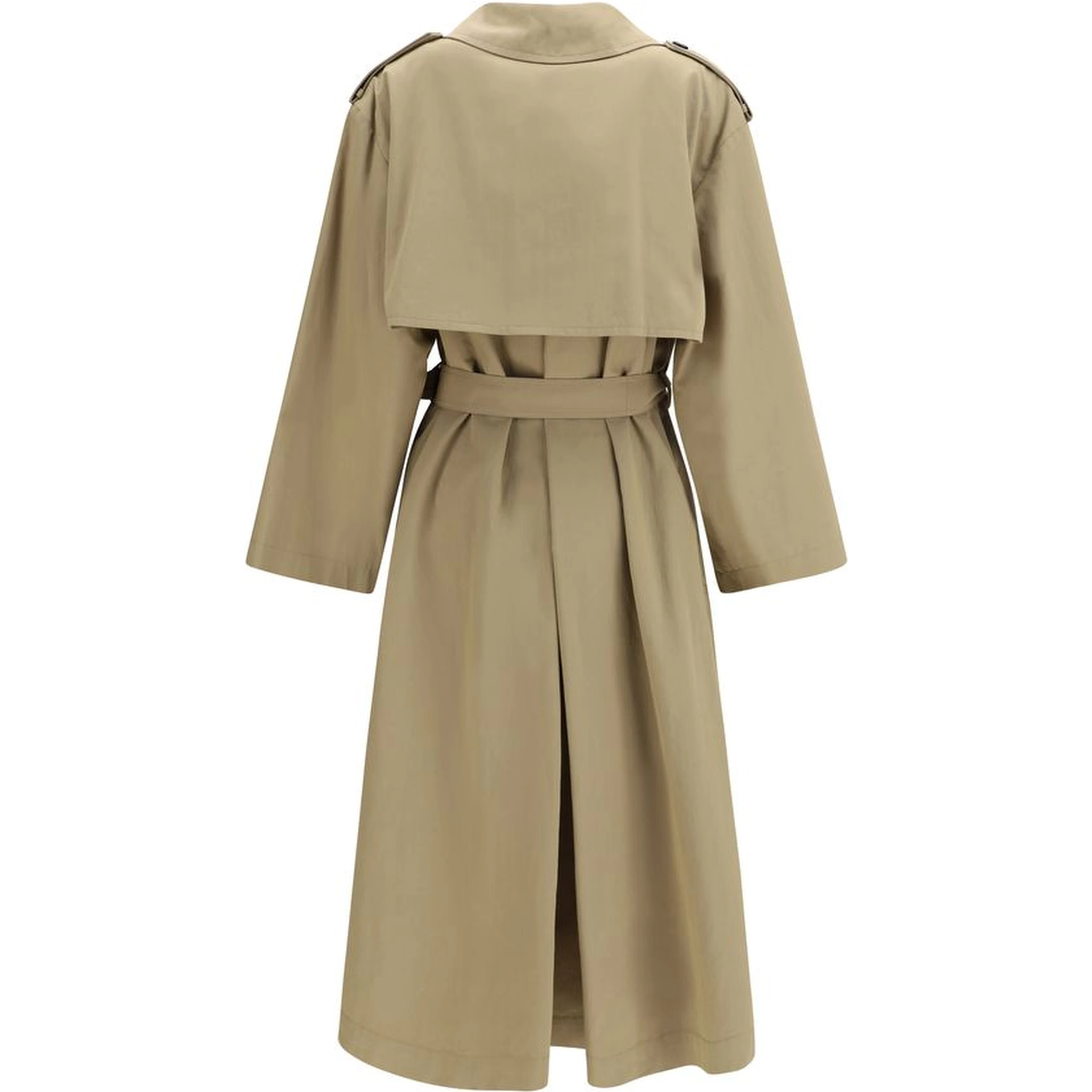 Beige Cotton Trench Coat