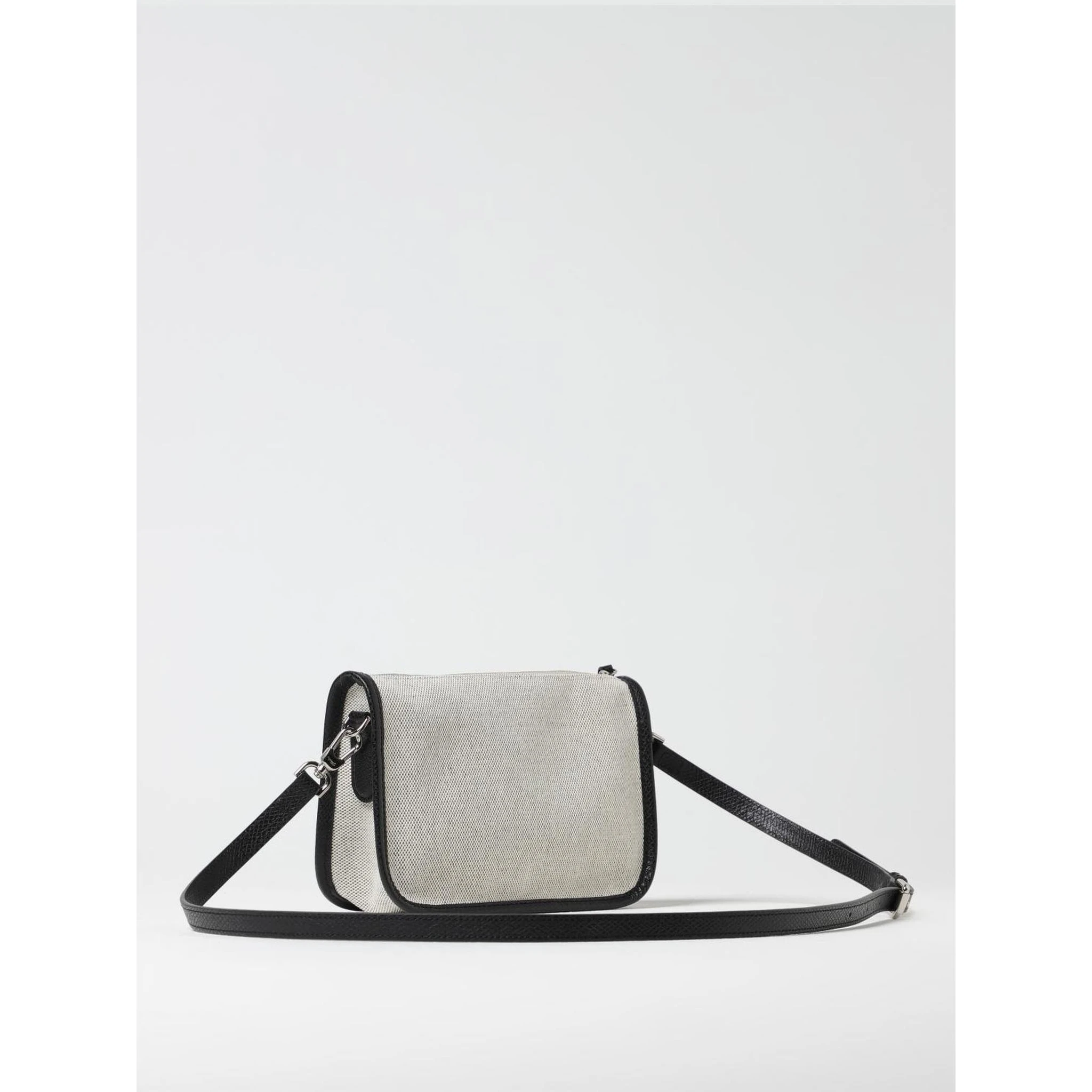 Gray Cotton Crossbody Bag