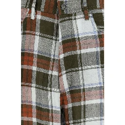 Multicolor Linen Casual Pants