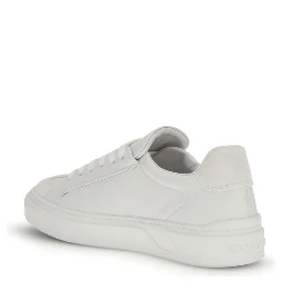 White Calf Leather Bos Taurus Sneakers