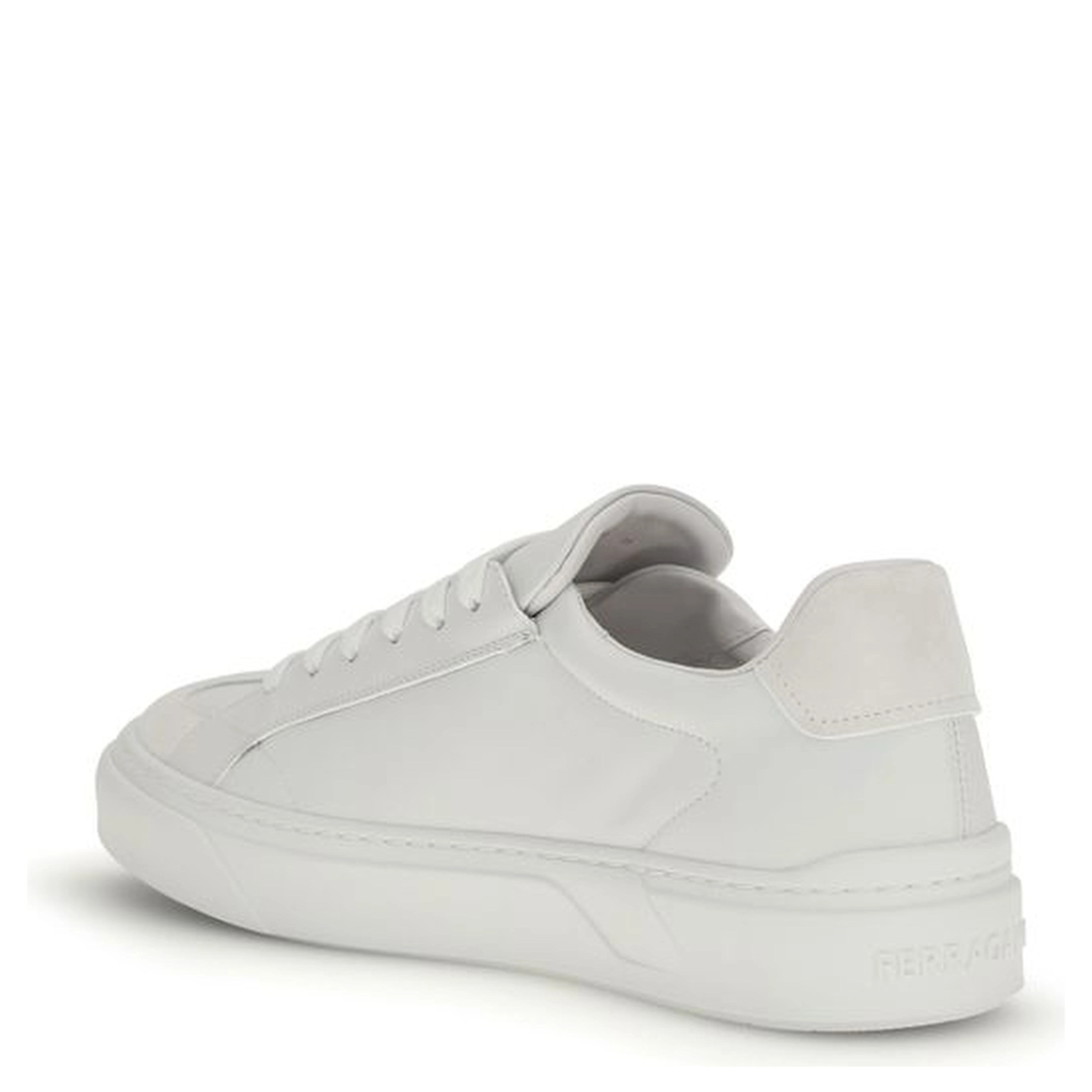 White Calf Leather Bos Taurus Sneakers