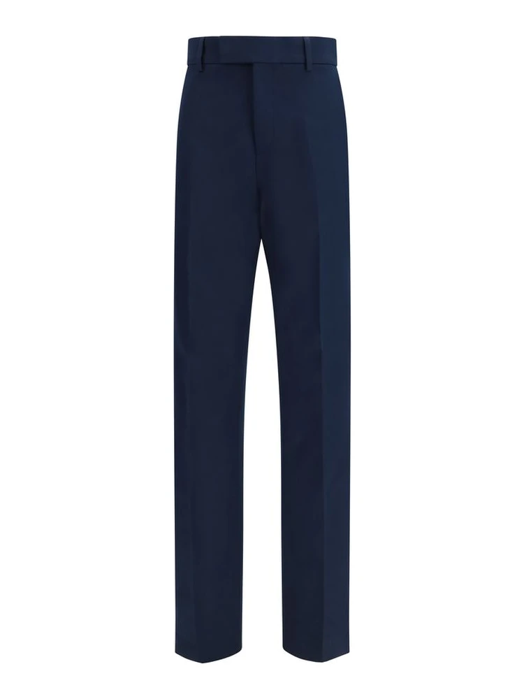 Blue Cotton Chino Pants