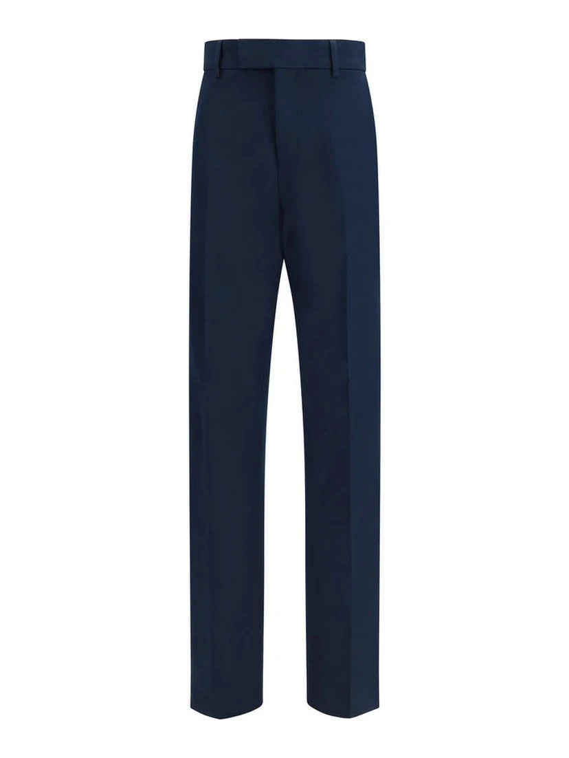 Blue Cotton Chino Pants