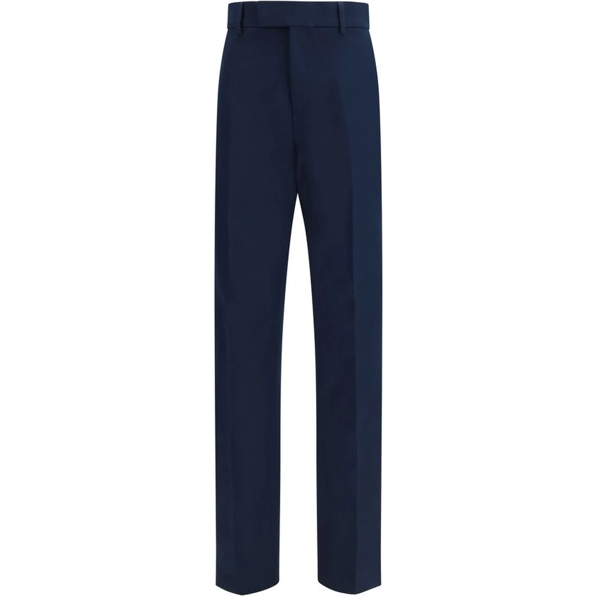 Blue Cotton Chino Pants