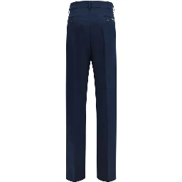 Blue Cotton Chino Pants