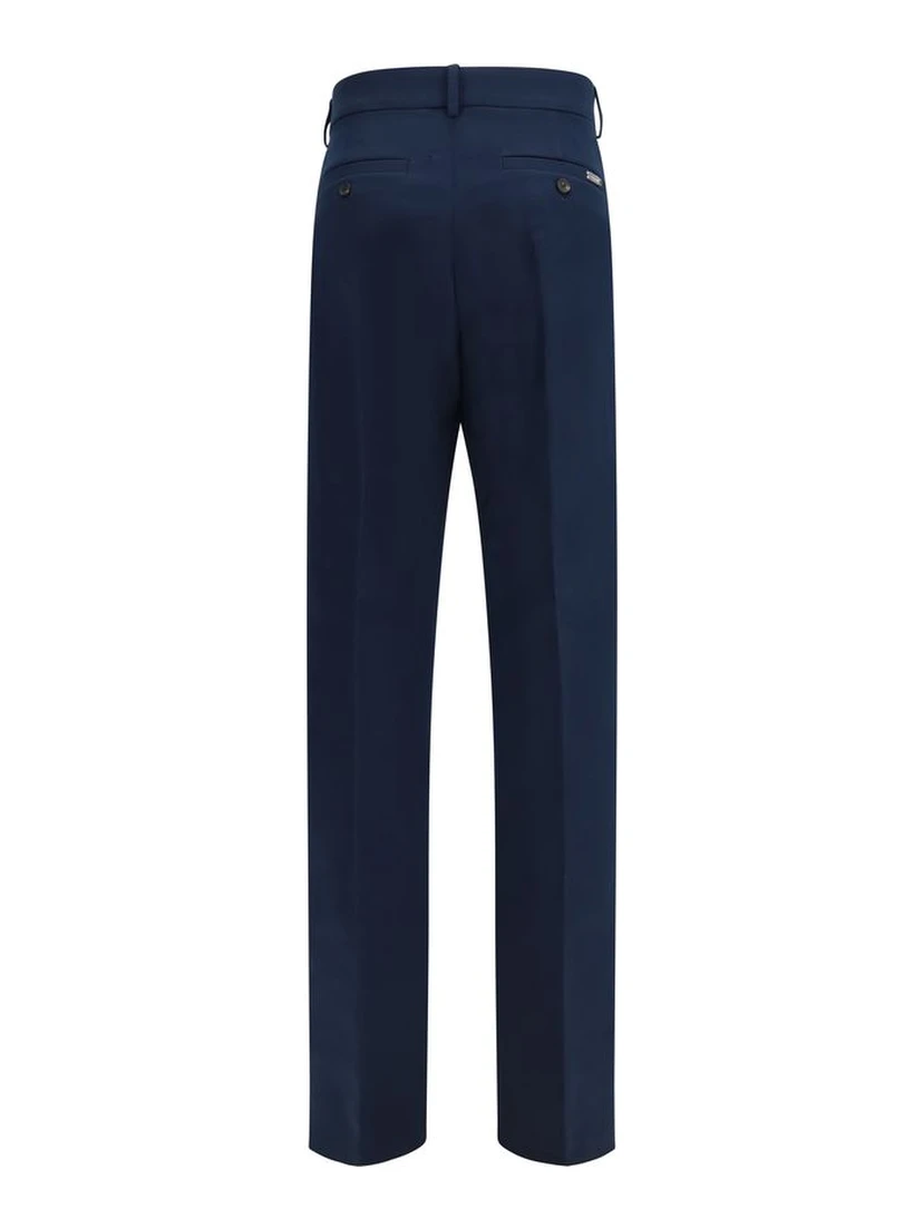 Blue Cotton Chino Pants