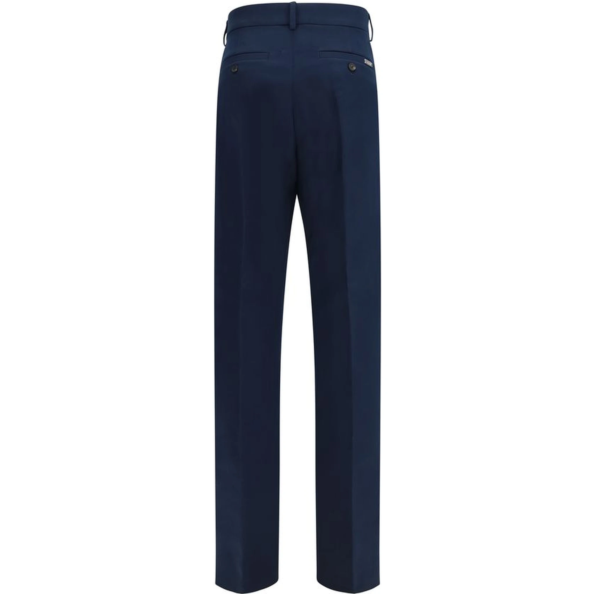 Blue Cotton Chino Pants