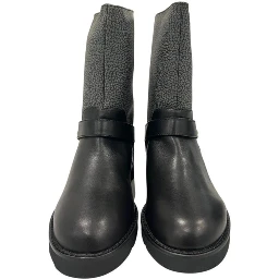 Grey Leather Women Boot