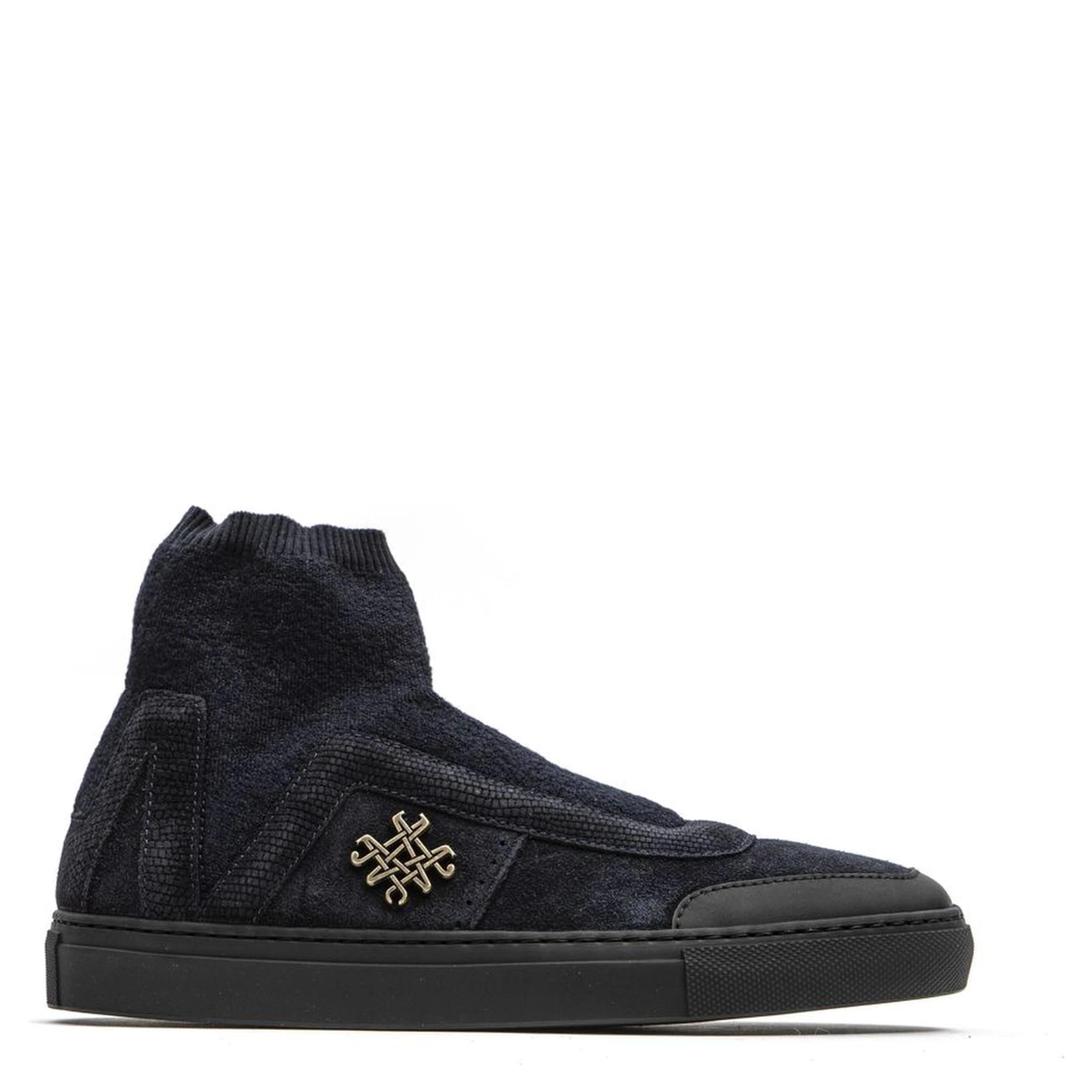 Blue Leather Womens Ankle Boot