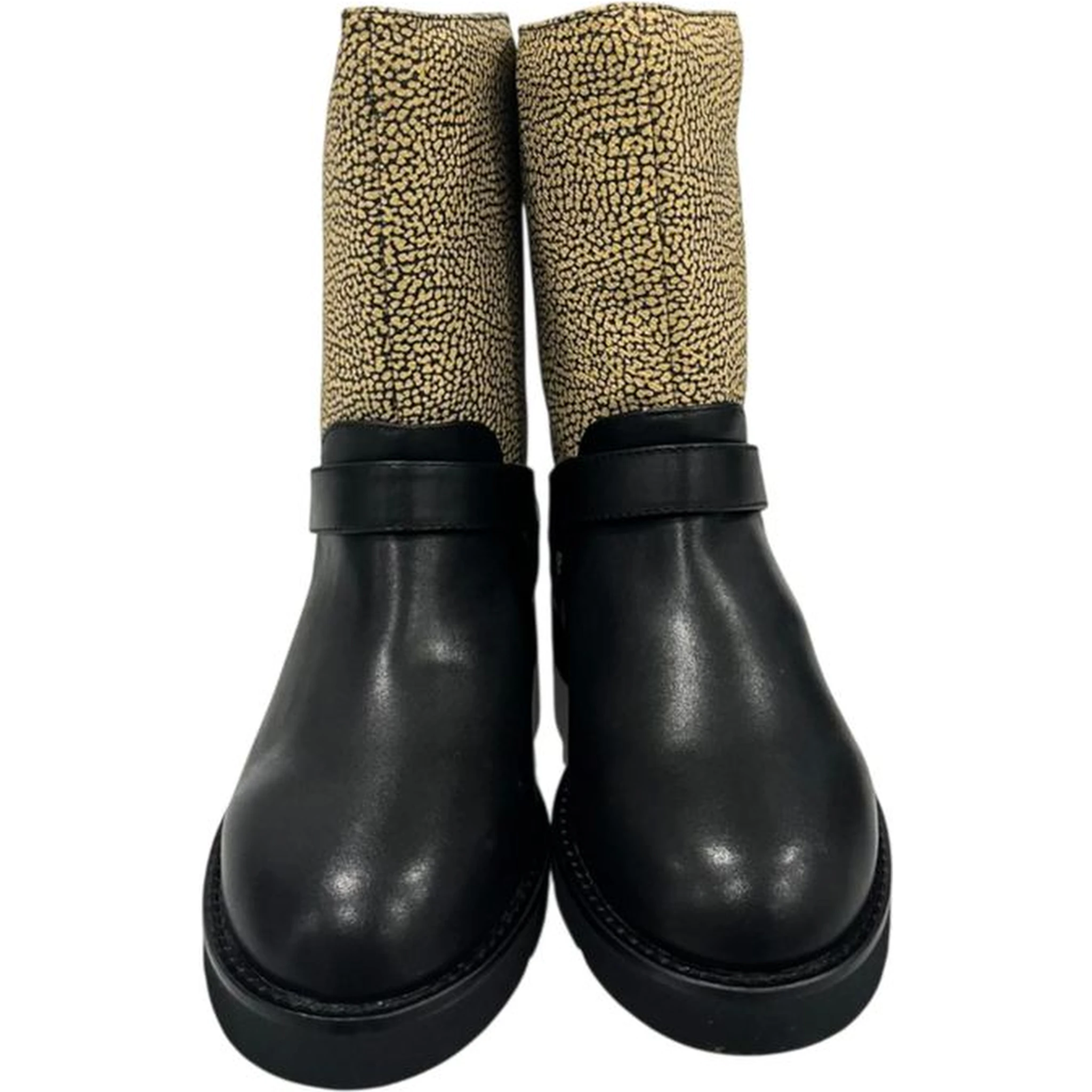 Beige Leather Women Boot