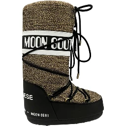 Beige Textile Women Boot