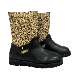 Beige Leather Women Boot