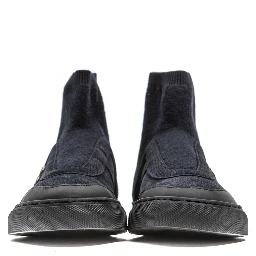 Blue Leather Womens Ankle Boot