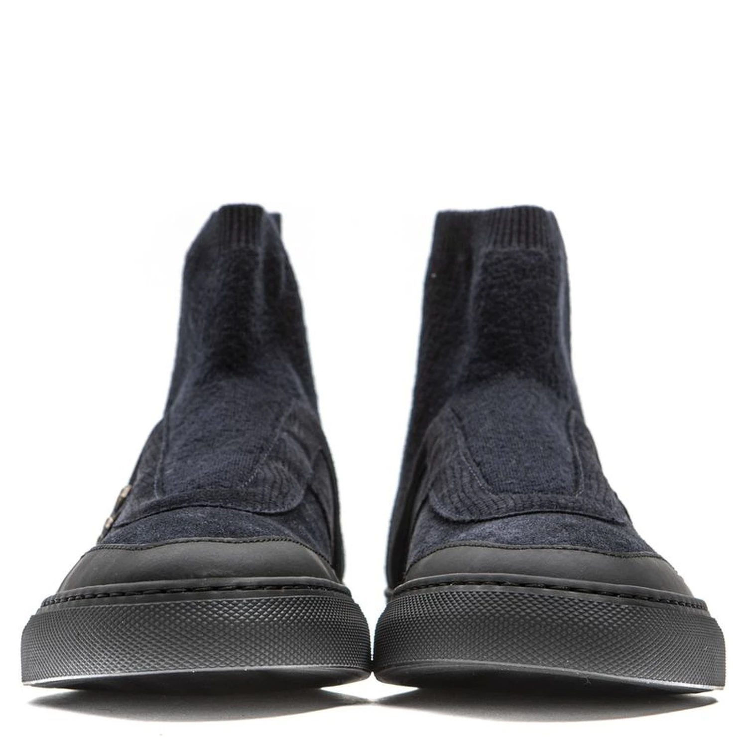 Blue Leather Womens Ankle Boot